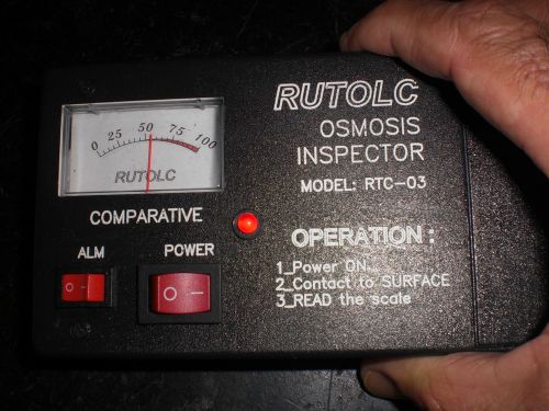 &#034;RUTOLC OSMOSIS INSPECTOR&#034;  OSMOS CONTROL SEARCH MARINE GRP BOAT MOISTURE METER