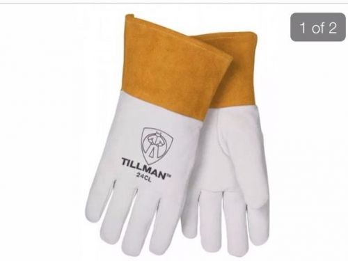Tillman 24c large tig welding gloves top grain kidskin leather w/ 4&#034;cuff 1pair for sale