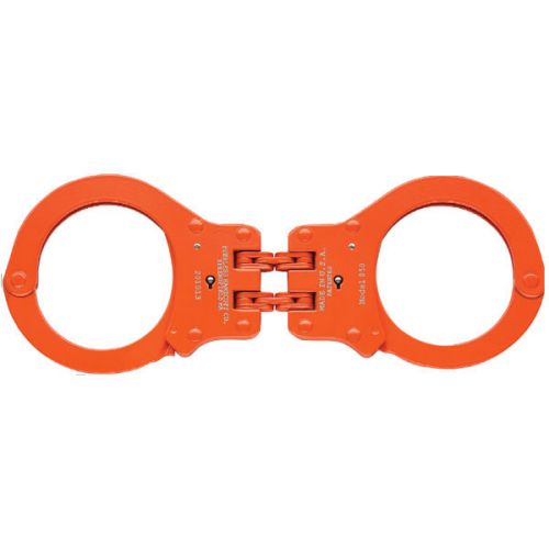 Peerless 850c color plated hinged handcuffs - orange pr-4703o for sale