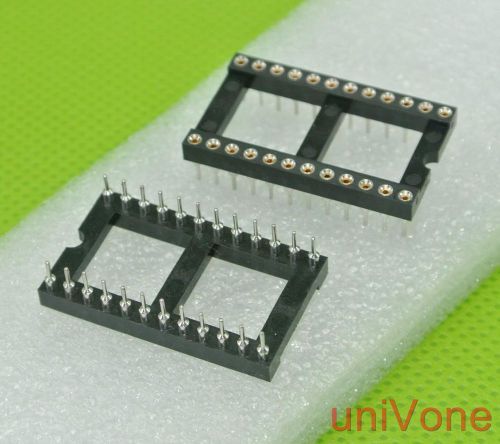 24 pin IC Socket 2.54mm(.100&#034;) DIP adapter 15.24mm row distance Screw Pin.12pcs