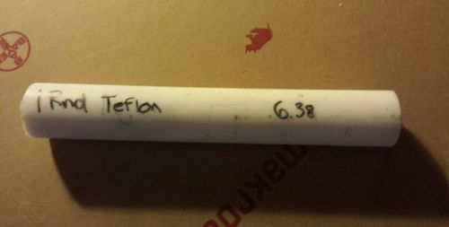 Virgin PTFE (Teflon) Round Rod 1 round X 6.38