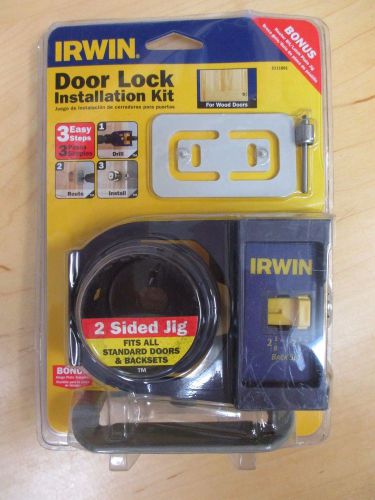 Irwin 3111001 Door Lock Installation Kit w/ Bonus Router Bit/ Latch Plate Jig