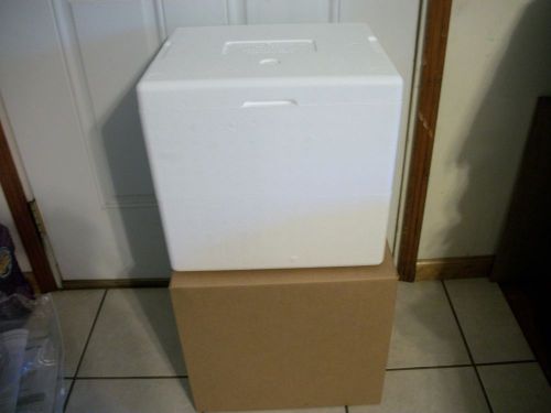 EPS Styrofoam Insulated Shipping Cooler Container 15 x 13 x 13-1/2&#034; T&amp;G Lid