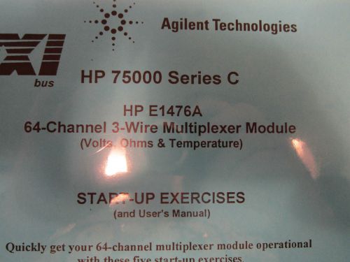 HP 75000 Series C/ HP E1376A 64-Channel 3-Wire Multiplexer Module Manual