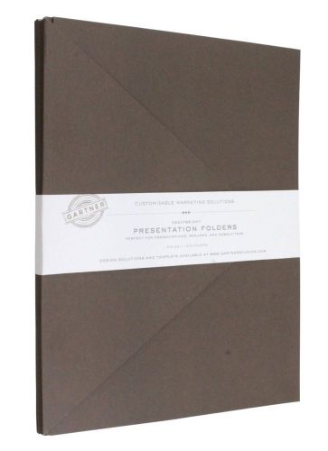 GARTNER Heavyweight Presentation Folders 2-Pack - Brown 67312