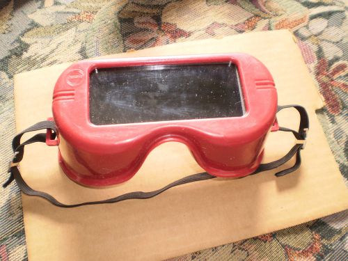Vintage Maroon Plastic Jackson Unigoggle Safety Glasses