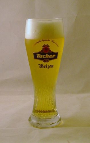 Commercial bar glass tucher weizen craft beer .3l 10 oz fluted german beautiful! for sale
