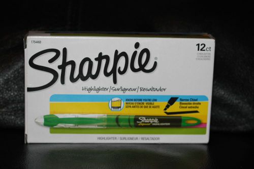 Sharpie 1754468 Accent Liquid Pen-Style Highlighter Fluorescent GREEN 12-Pack