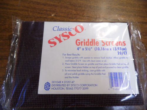 20 Classic Sysco Griddle Screens  4&#034; x 5 1/2&#034; new in package