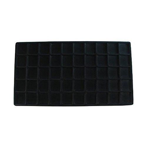 1 X 2 Black 50 Slot Pendant Jewelry Showcase Display Tray Inserts