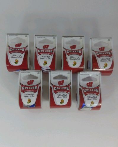 Duck Brand Packaging Tape (1.88 in x 15 yd) Wisconsin Badgers - Lot of 7
