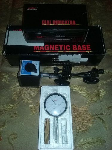 New MHC Magnetic Base and MHC Dial Indicator 0-1&#034; 0.001&#034;