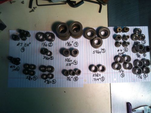 Large Lot of Misc Drill Bushings, many different sizes, NOS- (61 Pcs!!!!)