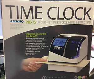 Amano Atomic Time Clock/Recorder PIX-75
