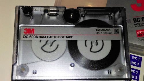 3M DC 600A Data Cartridge 60 MB 620 Feet NOS