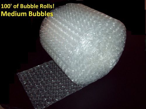 100 Feet of Bubble® Wrap! 12&#034; Wide! 5/16&#034; MEDIUM Bubbles! Perforated Every 12&#034;