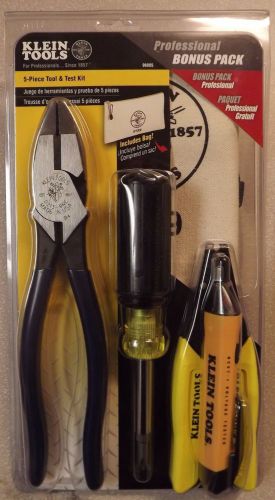 New/Sealed! Klein Tools 5 Piece Tool &amp; Test Kit  96005