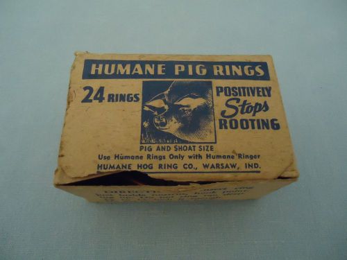 VINTAGE Humane Pig Rings Copper Pig &amp; Shoat Size Positively Stops Rooting 13 pcs