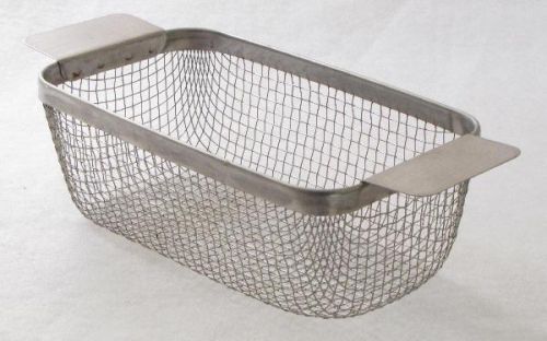ULTRASONIC CLEANING BASKET CP14M 304 SS WIRE MESH 9&#034; x 5 x 3.125 part washing