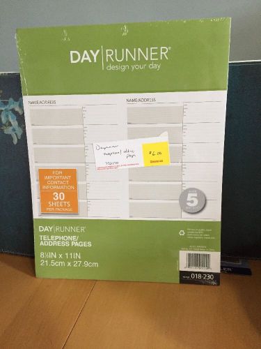 Day Runner Size 5 Telephone/address Pages (2 Pack)