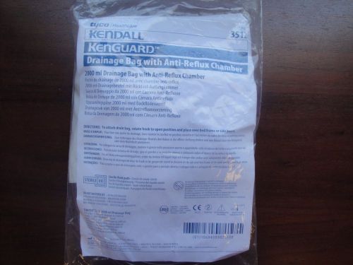 KENDALL 2000ml  DRAINAGE BAG WITH ANTI REFLUX CHAMBER #3512  TYCO (lot of 14)