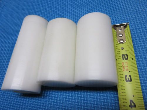 (3) Pcs, White Acetal - Delrin Round Rod 1-3/4&#034; diameter  x 3&#034; long min.