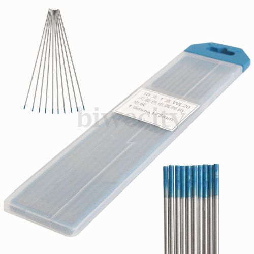 10pcs/box wl20 tungsten 2% lanthanated blue tip tig welding electrodes 1.6x175mm for sale
