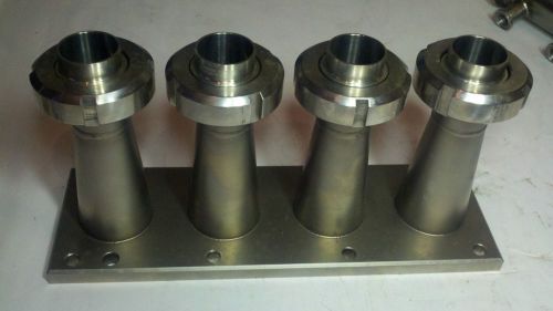 stainless steel manifold for food processing - 4 ports 1.25&#034; ID