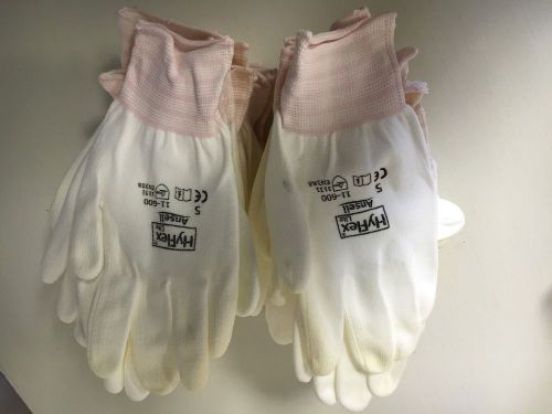 Ansell 11-600 hyflex lite gloves white polyurethane size 5 pack of 12 new for sale