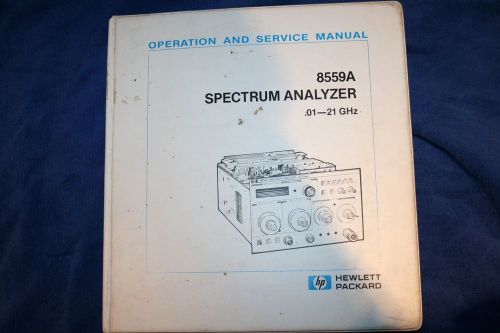 HP 8559A Spectrum Analyzers Operation &amp; SERVICE Manual