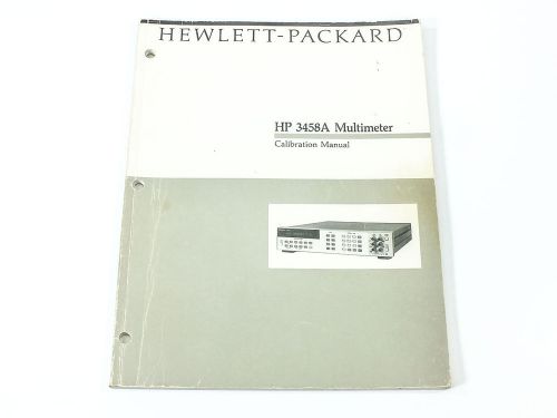 HP 3458A Multimeter Calibration Manual
