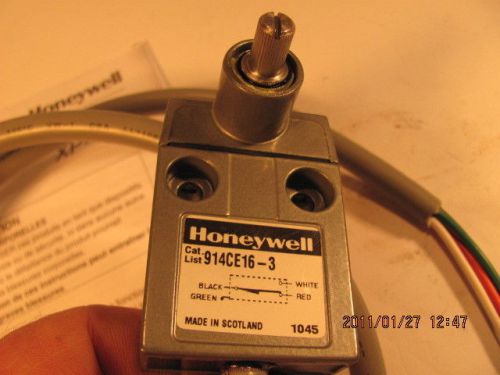 HONEYWELL SIDE ROTARY SWITCH 914CE16-3   5 amp