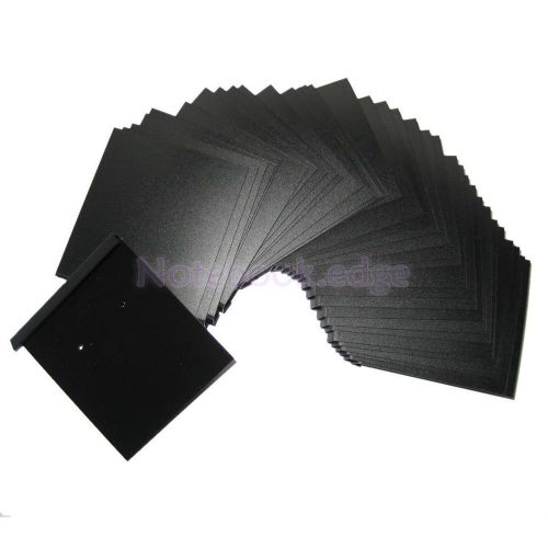 100pc black hanging earring ear studs cards jewelry display hang tag 2&#034; x 2.2&#034; for sale