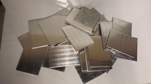93 piece lot aluminum sheet plate 6-1/4&#034; x 3-7/8&#034; scrap metal material 43+ lbs for sale