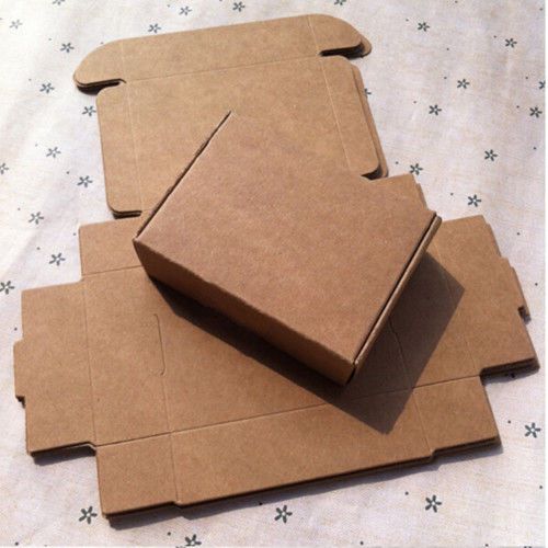Brown Kraft Paper Box Wedding Favor Gift Box Candy Jewelry Packing Packaging