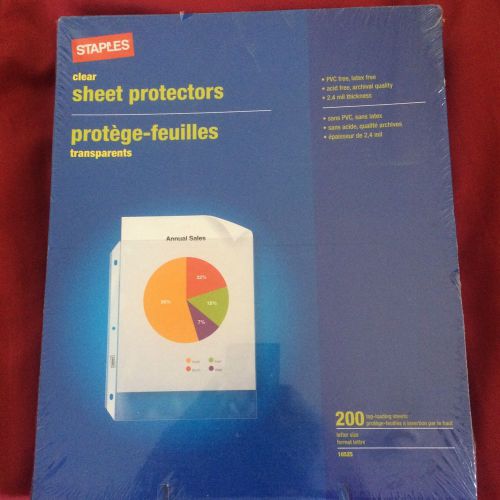 Staples Clear Sheet Protectors (200 Sheets)