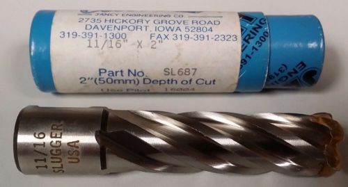 Jancy SL687 11/16&#034; x 2&#034; Slugger Drill Press Cutter Bit New Unused