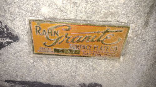 Rahn Granite Surface Plate, 10&#039; x 6&#039; x 18&#034; thick, 4 ledge