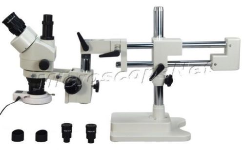 3.5X-90X Dual-bar Boom Stand Zoom Microscope LED Light