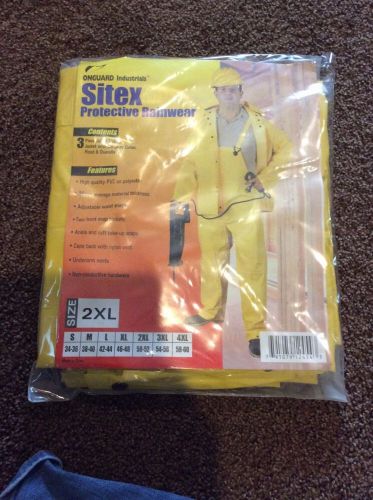 ONGUARD 76515 3-Piece PVC on Polyester Sitex Suit with Detachable Hood, Yellow,.