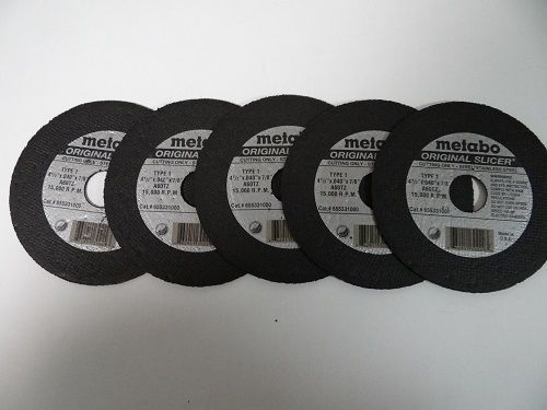 Metabo &#034;Original Slicer&#034; Cut-Off Wheels-4.5&#034;x .040 x 7/8&#034;- 5 pack- FREE SHIPPING