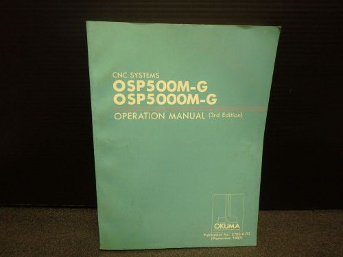 Okuma OPERATION MANUAL_OSP500M-G/ OSP5000M-G_2795-E-R3