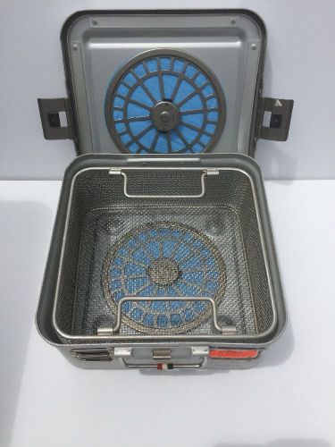 Aesculap db w/ basket sterilization container  11&#034;x 11&#034; x 5.5&#034; for sale