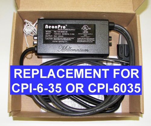Cpi advanced cpi-6-35 6,000 volt 35ma replacement neon transformer power supply for sale