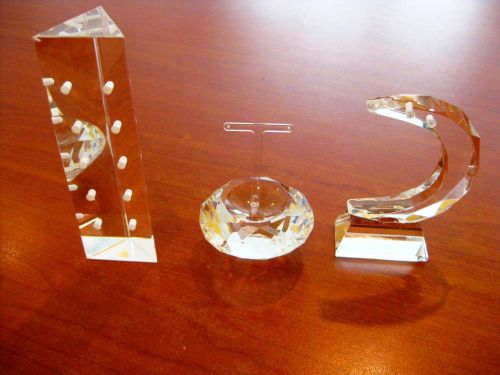 Set of three (3) Acrylic Earring Stands Holder for Retail Professionals