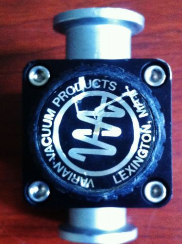 Varian aluminum block valve, nw25,  in line h/o l9180302 for sale