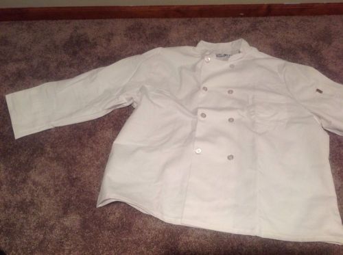 Chef Designs KT74 White Garnish Chef Coat Jacket Plastic Buttons XXL 2XL New