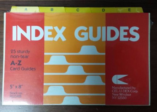 5 x 8  A-Z Laminated Indexes for Index Card Files