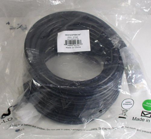 Monoprice 2742 35&#039; FT 24AWG Standard HDMI CL2 Cable Black HH-24CL2-35