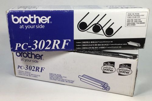 4 ROLLS! New Genuine Brother PC-302RF - 2 Boxes Of 2 Per Box